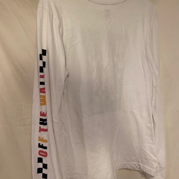 White vans with colorful logo long sleeve tee - Picture 2 of 3